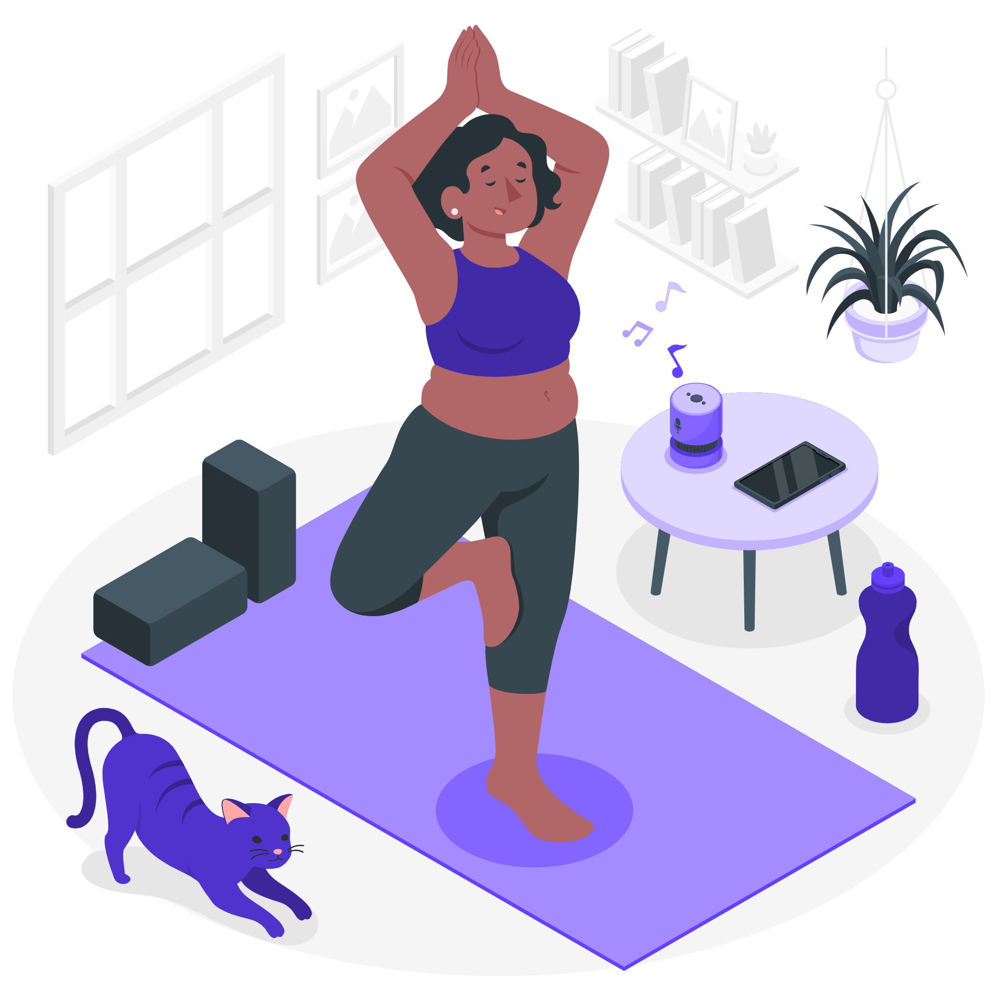 Yoga instructor guiding a session